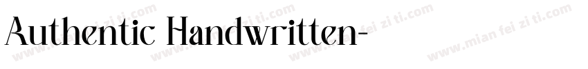 Authentic Handwritten字体转换